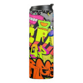 Urban Graffiti: Vintage Kunstmauer Thermosbecher (Nach links gedreht)