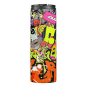Urban Graffiti: Vintage Kunstmauer Thermosbecher (Rückseite)