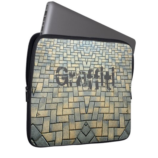 Urban Gray and Yellow Brick Anpassbar Laptopschutzhülle (Vorne Rechts)