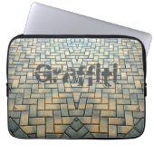 Urban Gray and Yellow Brick Anpassbar Laptopschutzhülle (Vorderseite)