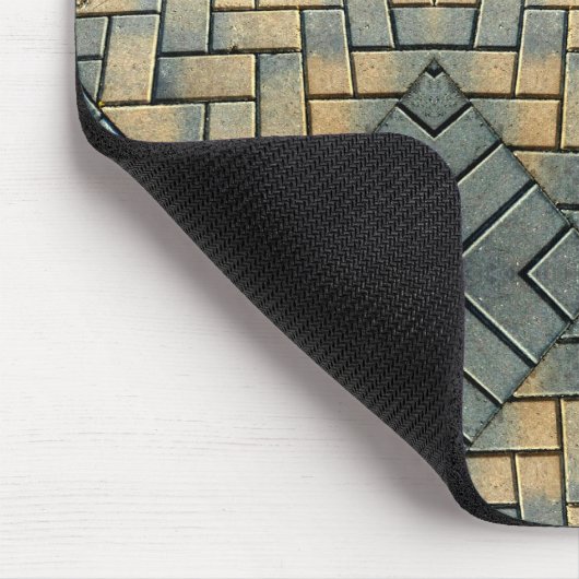 Urban Gray and Yellow Brick Anpassbar Mousepad (Ecke)