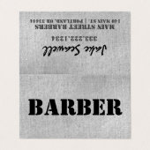 Urban Gray Barber geflochten Visitenkarten (Außenseite Aufgefaltet)
