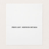 Urban Gray Barber geflochten Visitenkarten (Innenseite Aufgefaltet)