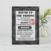 Urban Gray Camouflage Pattern Einladung (Stehend Vorderseite)