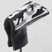 Urban Grey Camouflage Nr. 15 Print Golf Headcover (3/4 Vorderseite)
