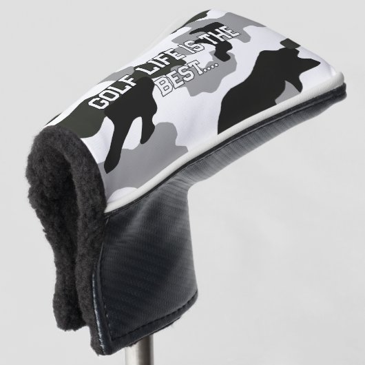 Urban Grey Camouflage Nr. 15 Print Golf Headcover (3/4 Vorderseite)
