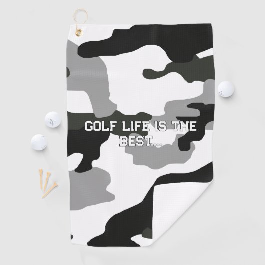 Urban Grey Camouflage Nr. 15 Print Golfhandtuch (Insitu)