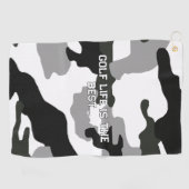Urban Grey Camouflage Nr. 15 Print Golfhandtuch (Horizontal)