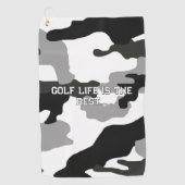 Urban Grey Camouflage Nr. 15 Print Golfhandtuch (Vorderseite)