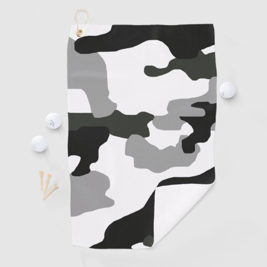 Urban Grey Camouflage Nr. 15 Print Golfhandtuch (Insitu)