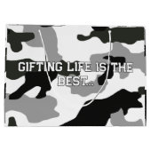 Urban Grey Camouflage Nr. 15 Print Große Geschenktüte (Rückseite)
