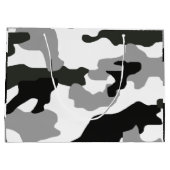 Urban Grey Camouflage Nr. 15 Print Große Geschenktüte (Rückseite)