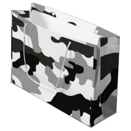 Urban Grey Camouflage Nr. 15 Print Große Geschenktüte