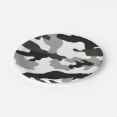 Urban Grey Camouflage Nr. 15 Print Pappteller (Schrägansicht)