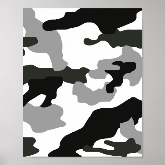 Urban Grey Camouflage Nr. 15 Print Poster (Vorne)