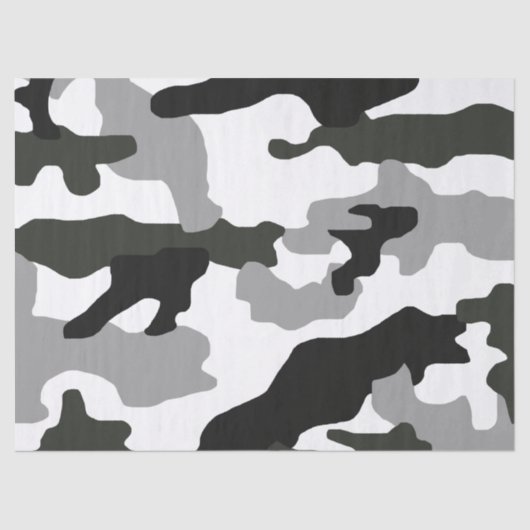 Urban Grey Camouflage Nr. 15 Print Seidenpapier (Vorderseite)