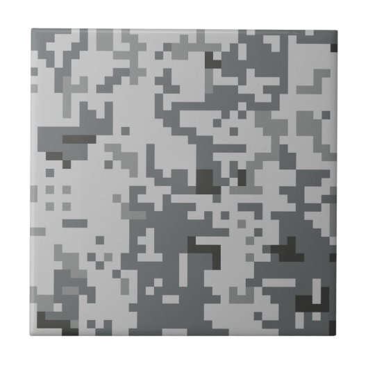 Urban Grey Pixel Camo pattern Fliese (Vorderseite)