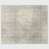 Urban Grey Sequin Shimmering Metallic Funkelnd Geschenkpapier (Flach)