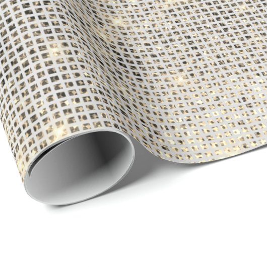 Urban Grey Sequin Shimmering Metallic Funkelnd Geschenkpapier (Rolleneckpunkt)
