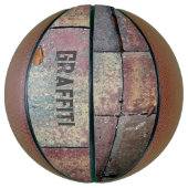 Urban Grunge Checkered Brick Customizable Basketball (Vertikal)
