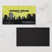 Urban Grunge Cityscape - Gelb Visitenkarte (Vorne/Hinten)