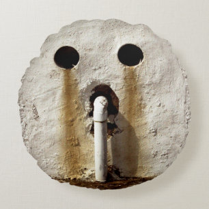 Urban Grunge Exposed Wasserrohr Rundes Kissen