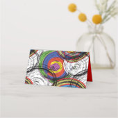 Urban Grunge Graffiti Wirbel Dinner Party Platzkarte (Rückseite)