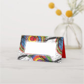 Urban Grunge Graffiti Wirbel Dinner Party Platzkarte (Vorderseite)