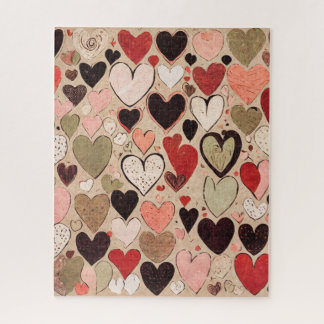 Urban Grunge Hearts Puzzle