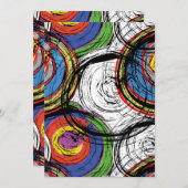 Urban Grunge Swirt Modernes Muster Einladung (Vorne/Hinten)