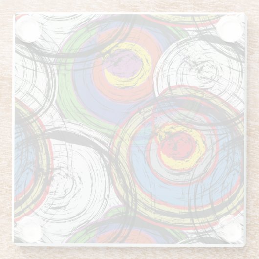 Urban Grunge Wirbel Glasuntersetzer (Rückseite)