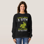 Urban Gymnast Wall Running Design for Traceur Park Sweatshirt (Vorne ganz)