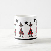 Urban Halloween Hexensternmuster Red Black Kaffeetasse (Mittel)