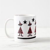 Urban Halloween Hexensternmuster Red Black Kaffeetasse (Links)