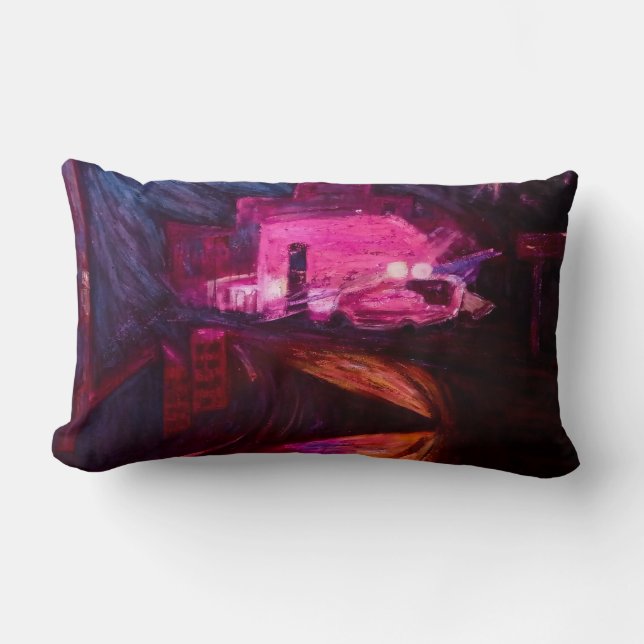 Urban Haze - Artistic Throw Pillow Lendenkissen (Vorderseite)
