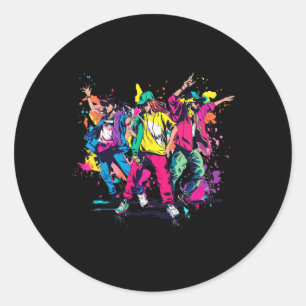 Urban Hip Hop Dancing Novelty Graffiti Grafik Runder Aufkleber