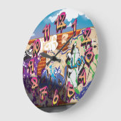 Urban Hip Hop Graffiti Wall. Große Wanduhr (Winkel)