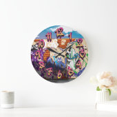 Urban Hip Hop Graffiti Wall. Große Wanduhr (Zuhause)