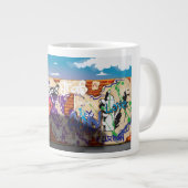 Urban Hip Hop Graffiti Wall. Jumbo-Tasse (Vorderseite Rechts)