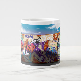 Urban Hip Hop Graffiti Wall. Jumbo-Tasse