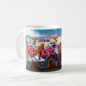 Urban Hip Hop Graffiti Wall. Kaffeetasse (Vorderseite Links)