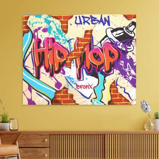 Urban Hip Hop Graffiti Wall. Leinwanddruck (Insitu (Wohnzimmer))