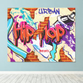 Urban Hip Hop Graffiti Wall. Leinwanddruck (Insitu (Holzboden))