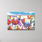 Urban Hip Hop Graffiti Wall. Leinwanddruck (Vorderseite)