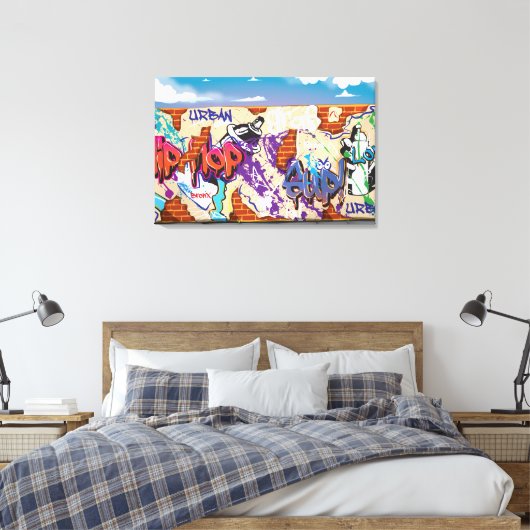 Urban Hip Hop Graffiti Wall. Leinwanddruck (Insitu (Schlafzimmer))
