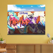 Urban Hip Hop Graffiti Wall. Leinwanddruck (Insitu (Wohnzimmer))