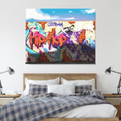 Urban Hip Hop Graffiti Wall. Leinwanddruck (Insitu (Schlafzimmer))