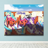 Urban Hip Hop Graffiti Wall. Leinwanddruck (Insitu (Holzboden))