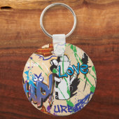 Urban Hip Hop Graffiti Wall. Schlüsselanhänger (Vorderseite)