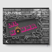 Urban Hip Hop|Pink & Gold Baby Shower der 90er Jah Gästebuch (Rückseite)